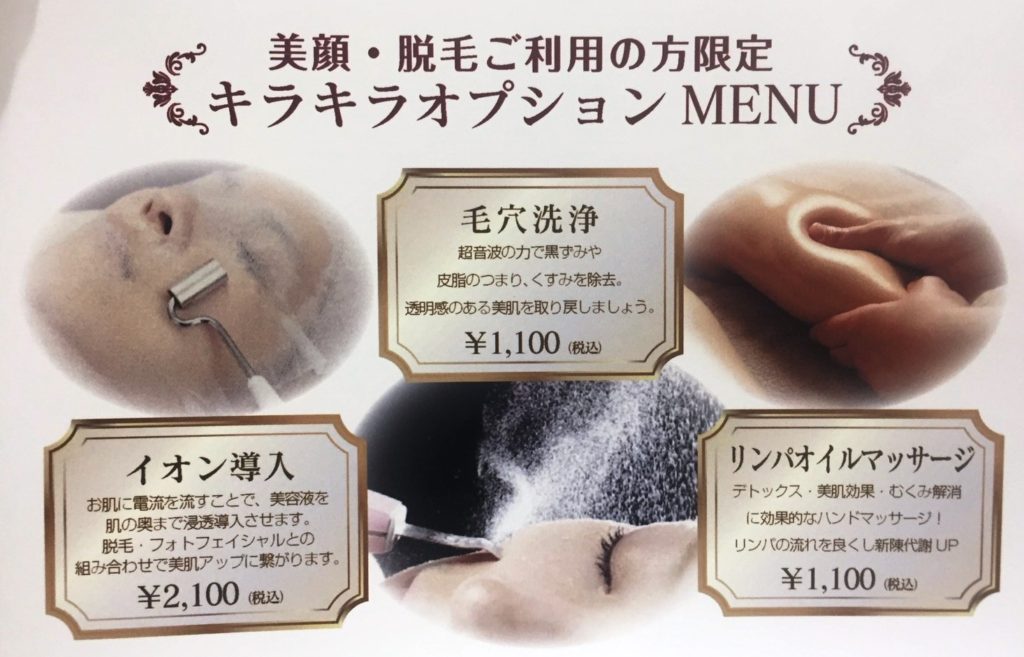 脱毛オプション